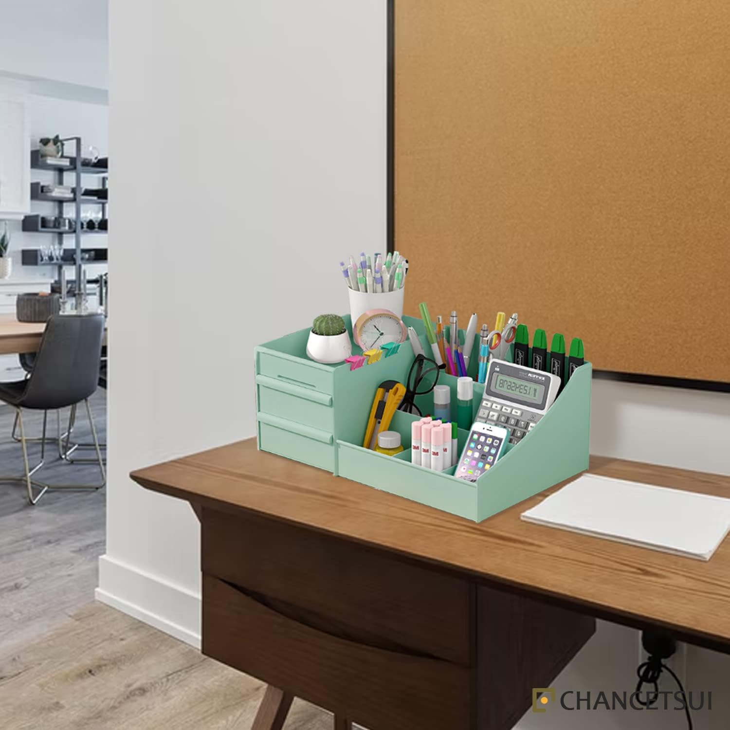 Makeup Organizer with Drawers-Green – Apricot - Main Image