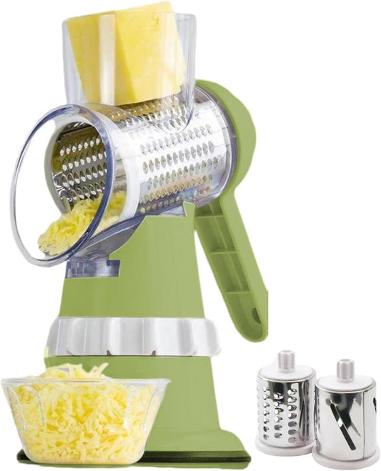 Vegetable Slicer with 3 Interchangeable Blades (SA2510-020)Green Spice and sugar Jar Apricot