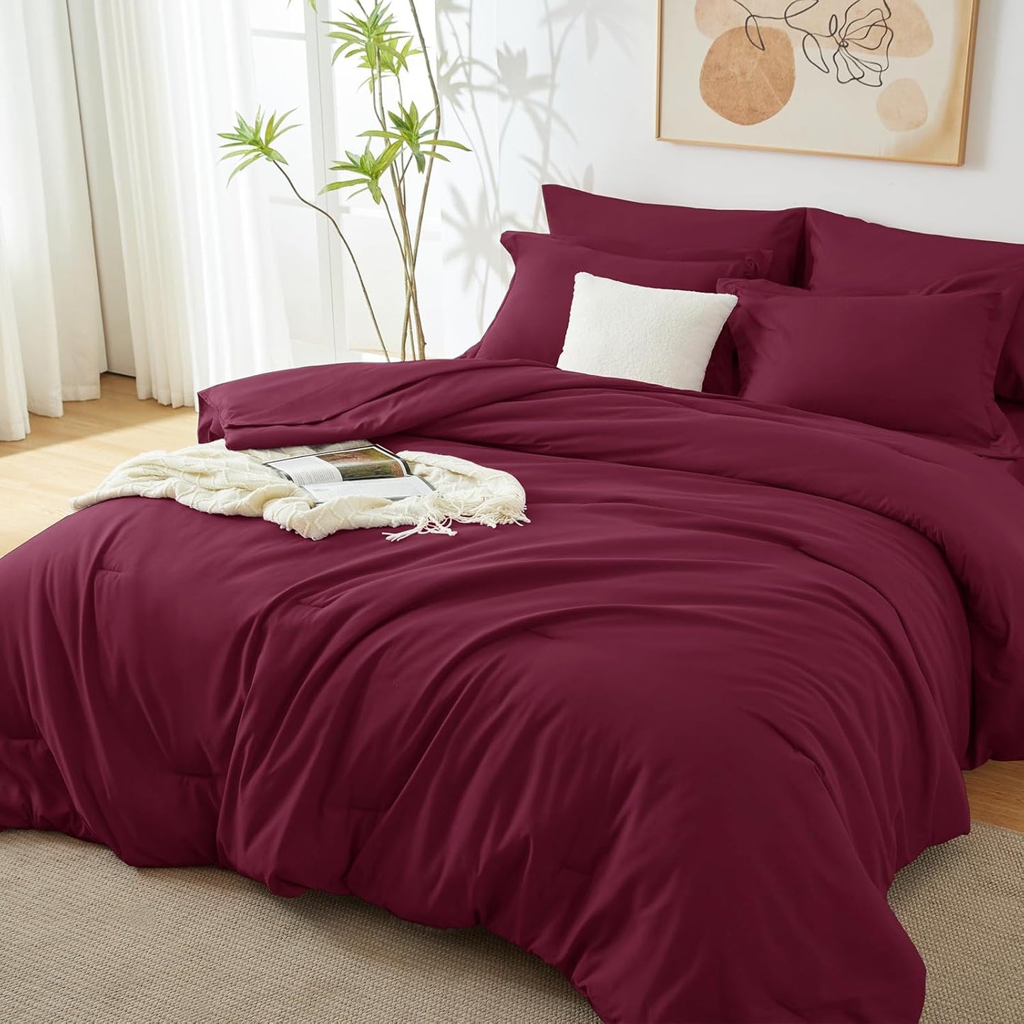 Solid Duvet Cover-Plum Bed Sheets Apricot