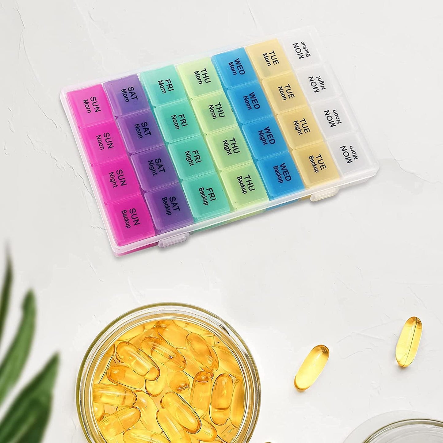 28 Grids Pill Container Pill Box Holder-SA2408-198 Apricot