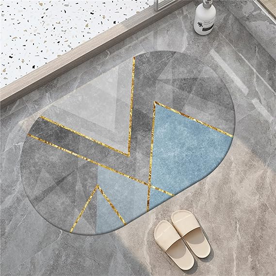 Anti-Skid Rubber Bath Mat(300)5403-Turquoise Tiles