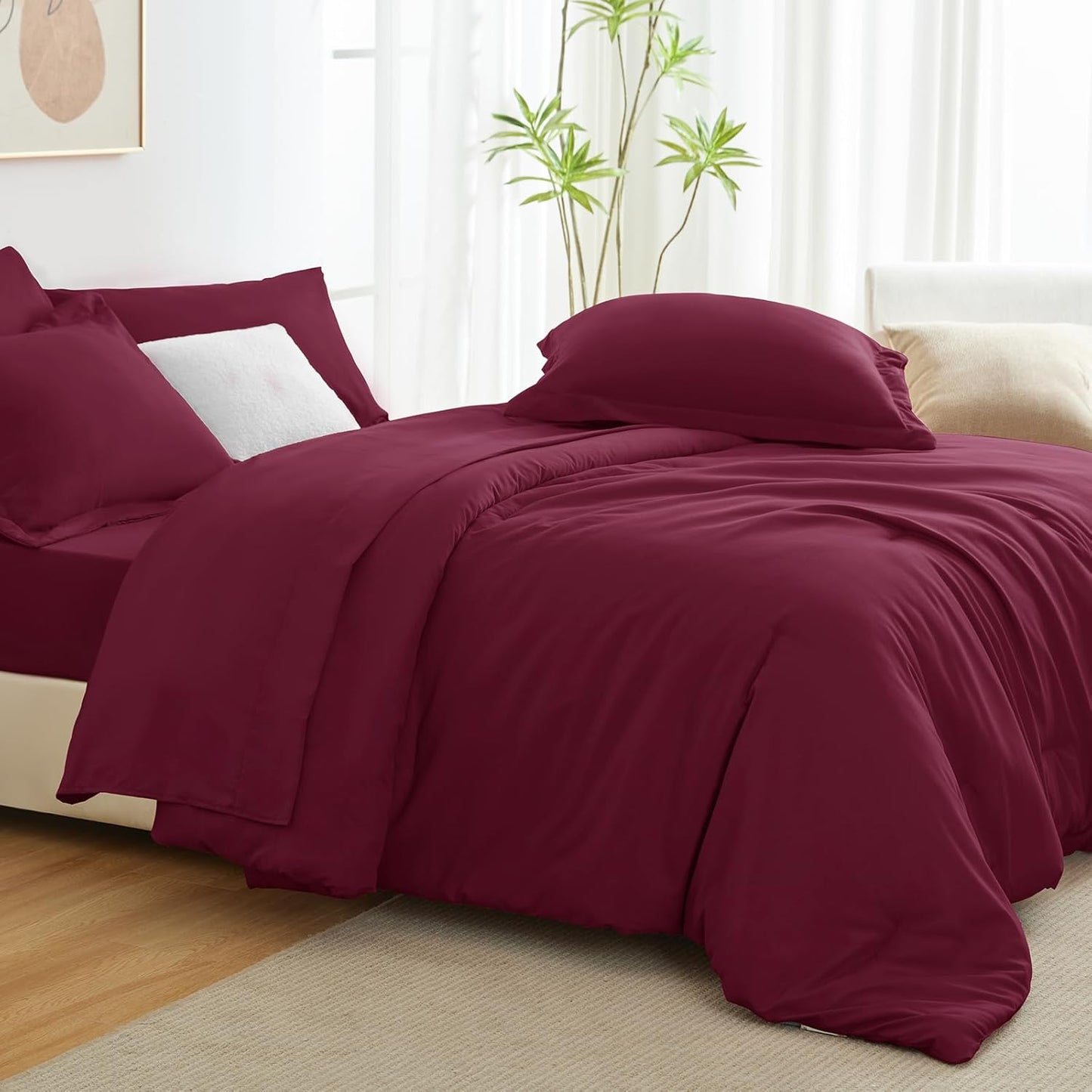 Solid Duvet Cover-Plum Bed Sheets Apricot