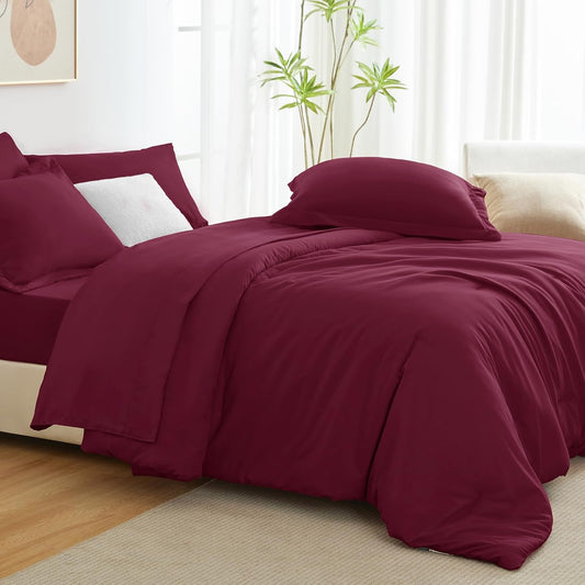 Solid Duvet Cover-Plum Bed Sheets Apricot