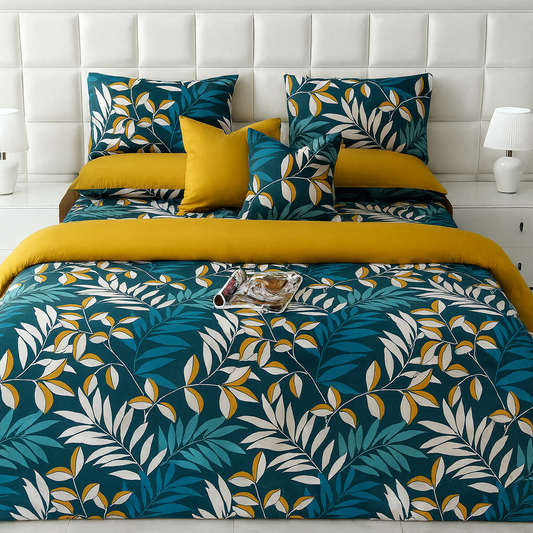 Duvet Cover-Tropicals Bed Sheets Apricot