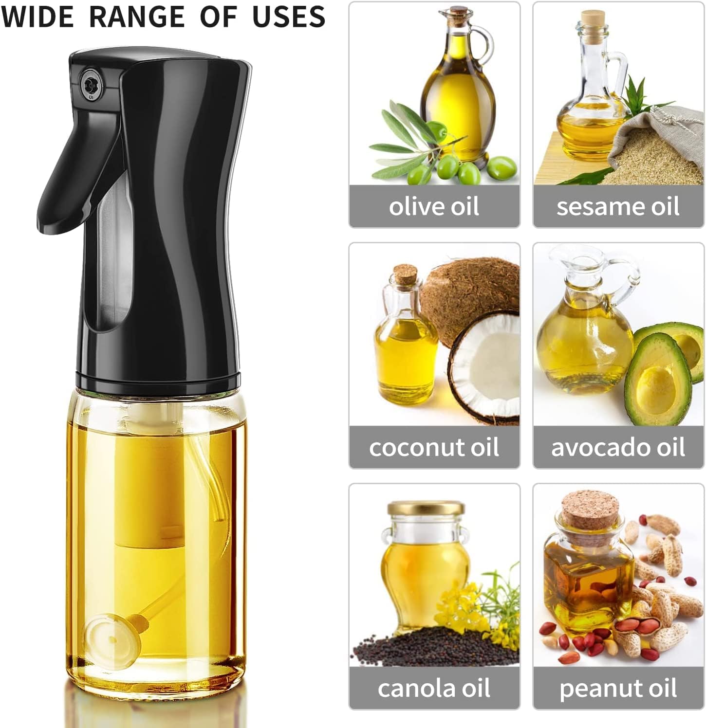 300ML Oil Spray Bottle-SA2411-46 Spice and sugar Jar Apricot