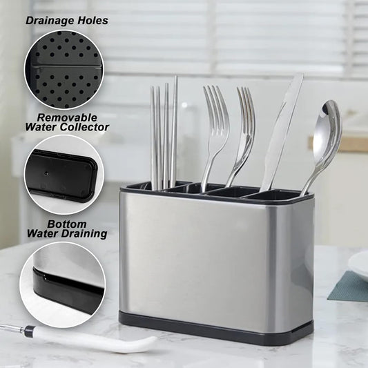 1PC Cutlery Holder With Drainer SA2411-45 Spice and sugar Jar Apricot