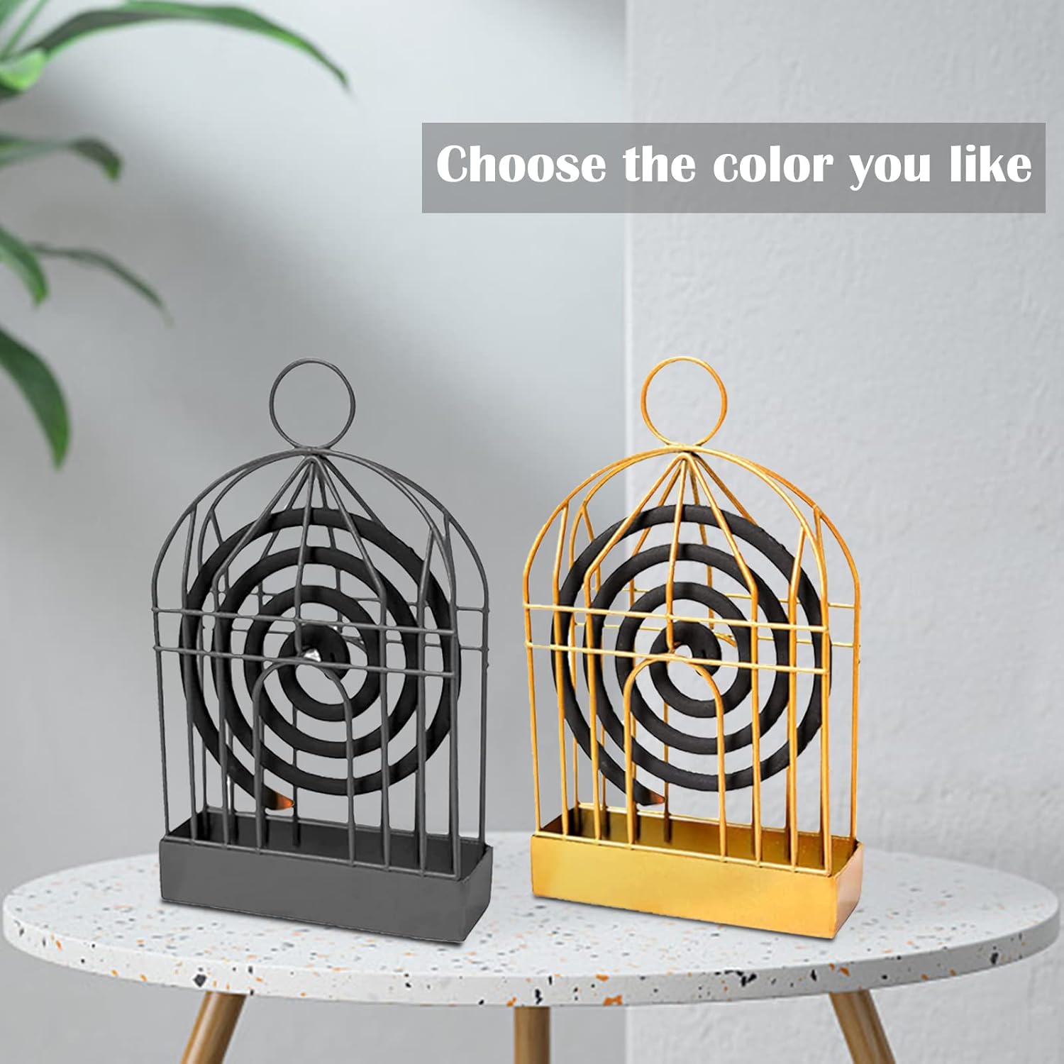Mosquito Coil Holder (SA2512-03)Gold Storage Organizer Apricot