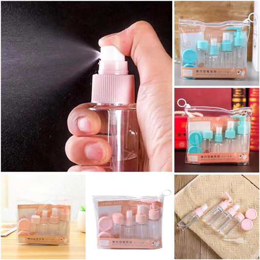 7PCs BPA Free Portable Toiletry Containers Set-(SA2405-171) Cosmetic Organizer Apricot