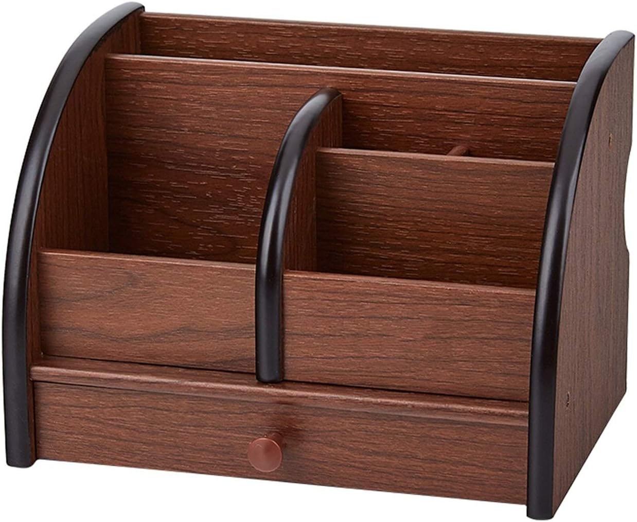 Multifunctional Wooden Pen/Pencil Holder Cosmetic Organizer Apricot