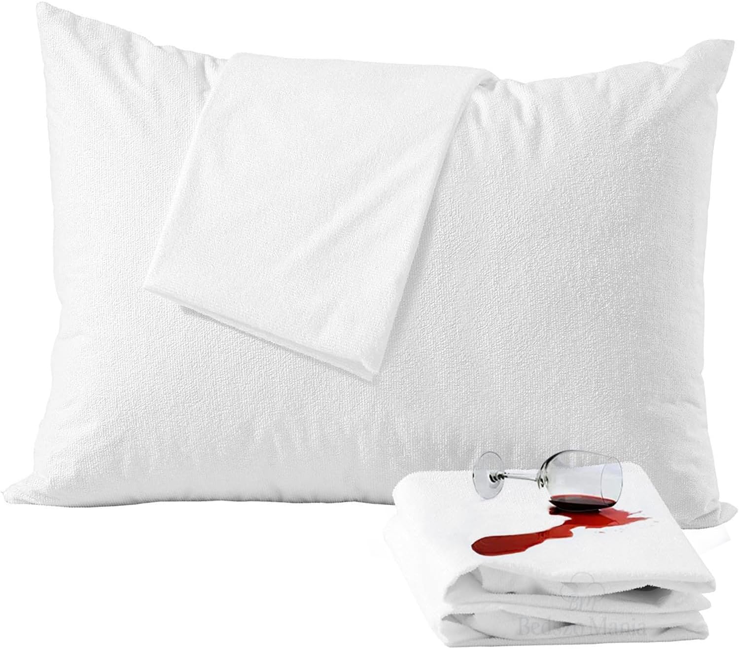 Terry 100% Waterproof Pillow Protector-White Protectors Apricot