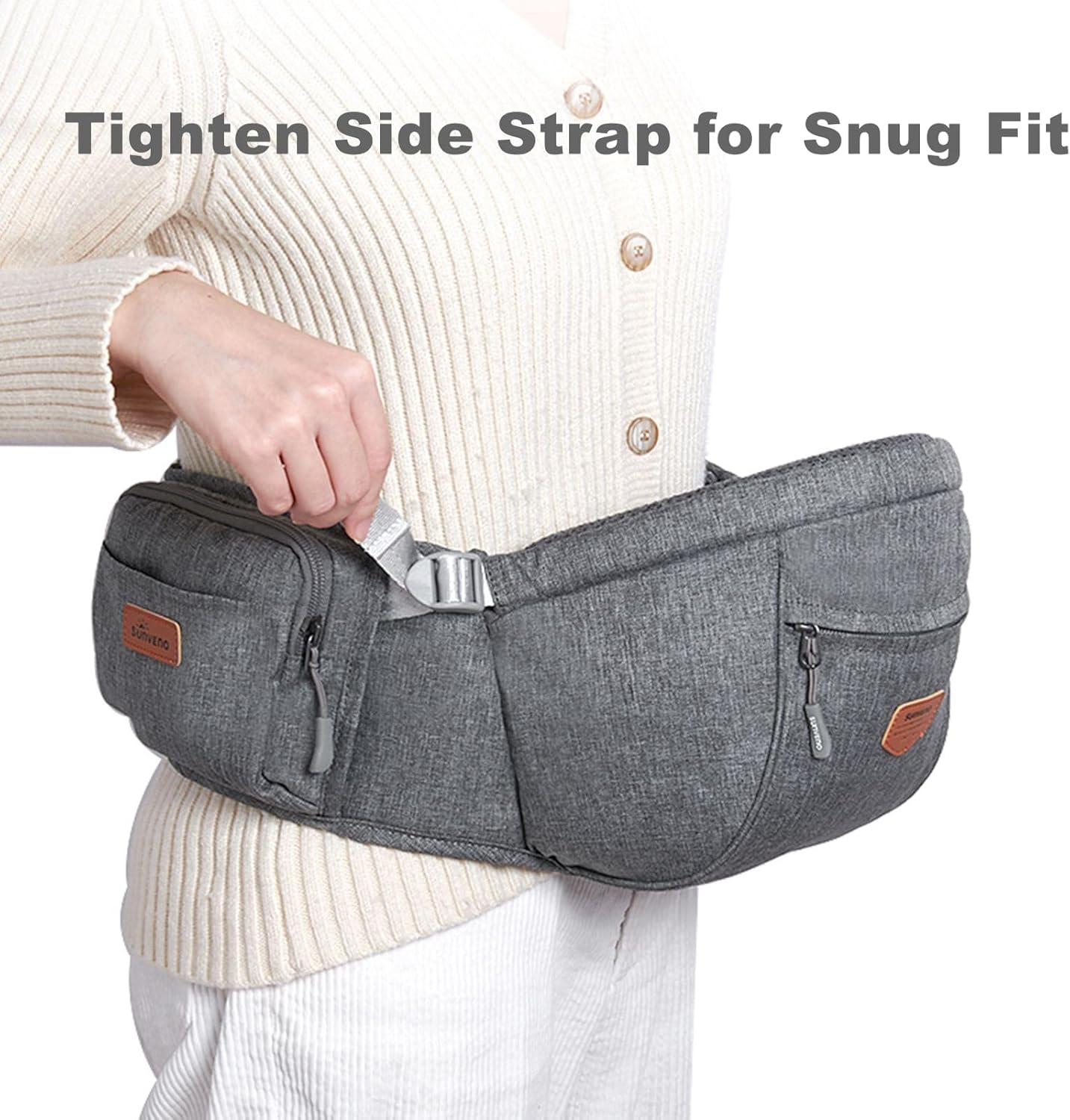 Baby Hip Seat With Adjustable Belt and Pocket-SA2408-182 Blankets Apricot