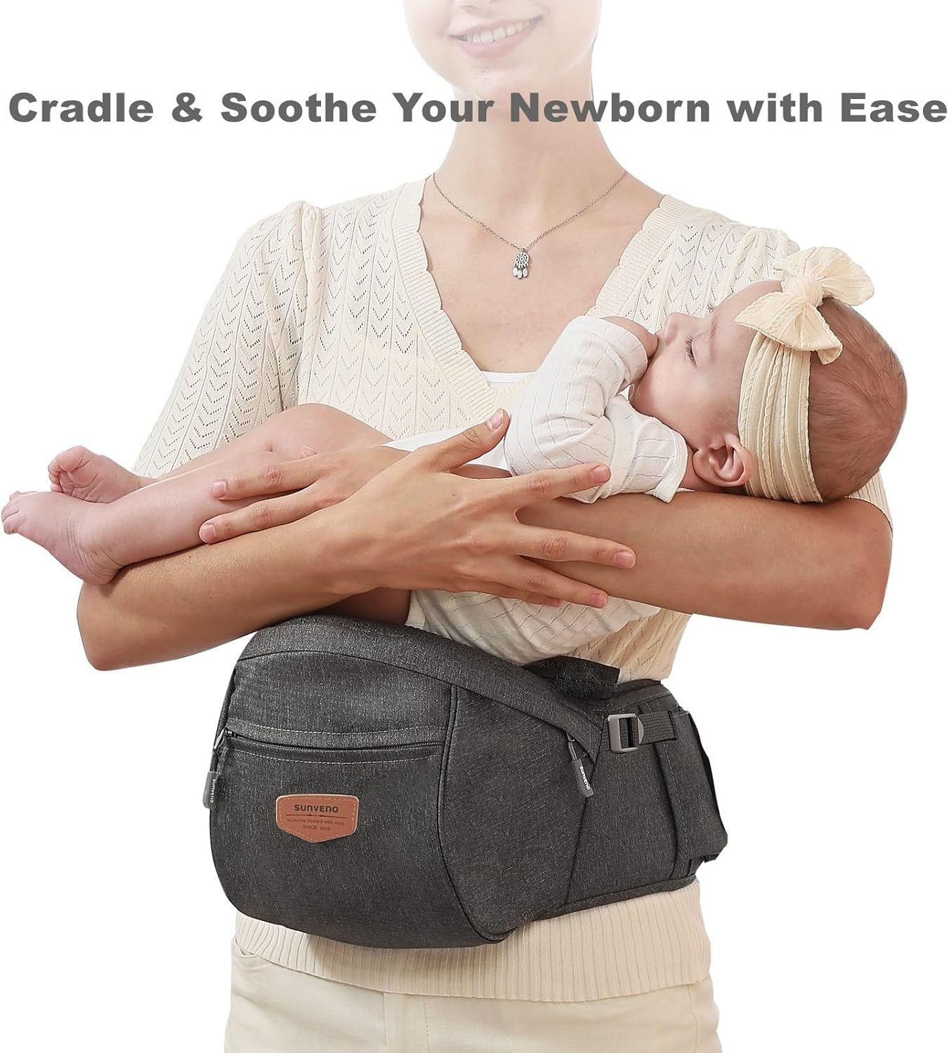 Baby Hip Seat With Adjustable Belt and Pocket-SA2408-182 Blankets Apricot