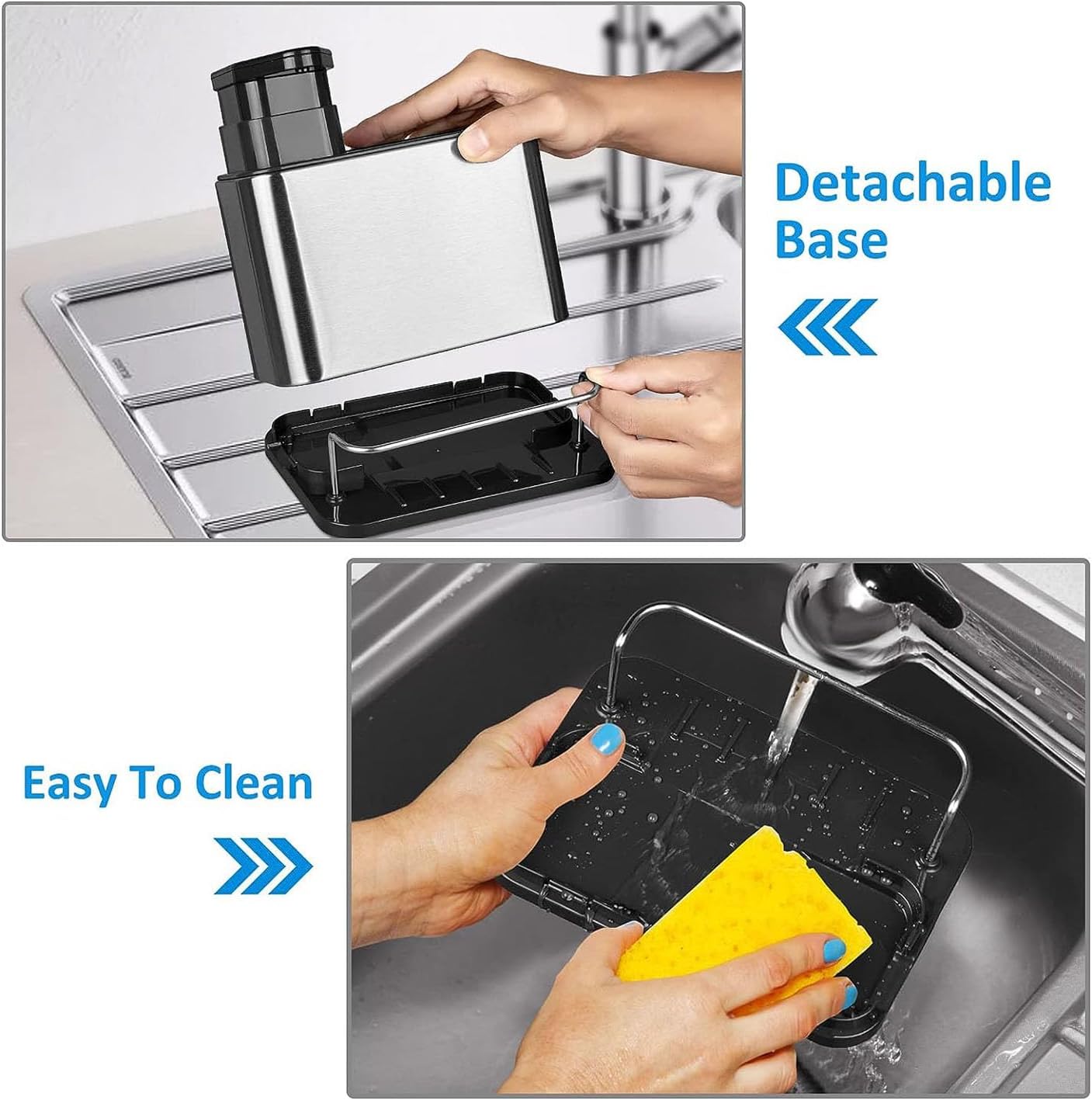 1PC Multi-Function Soap Dispenser with Storage Rack-SA2411-44 Spice and sugar Jar Apricot