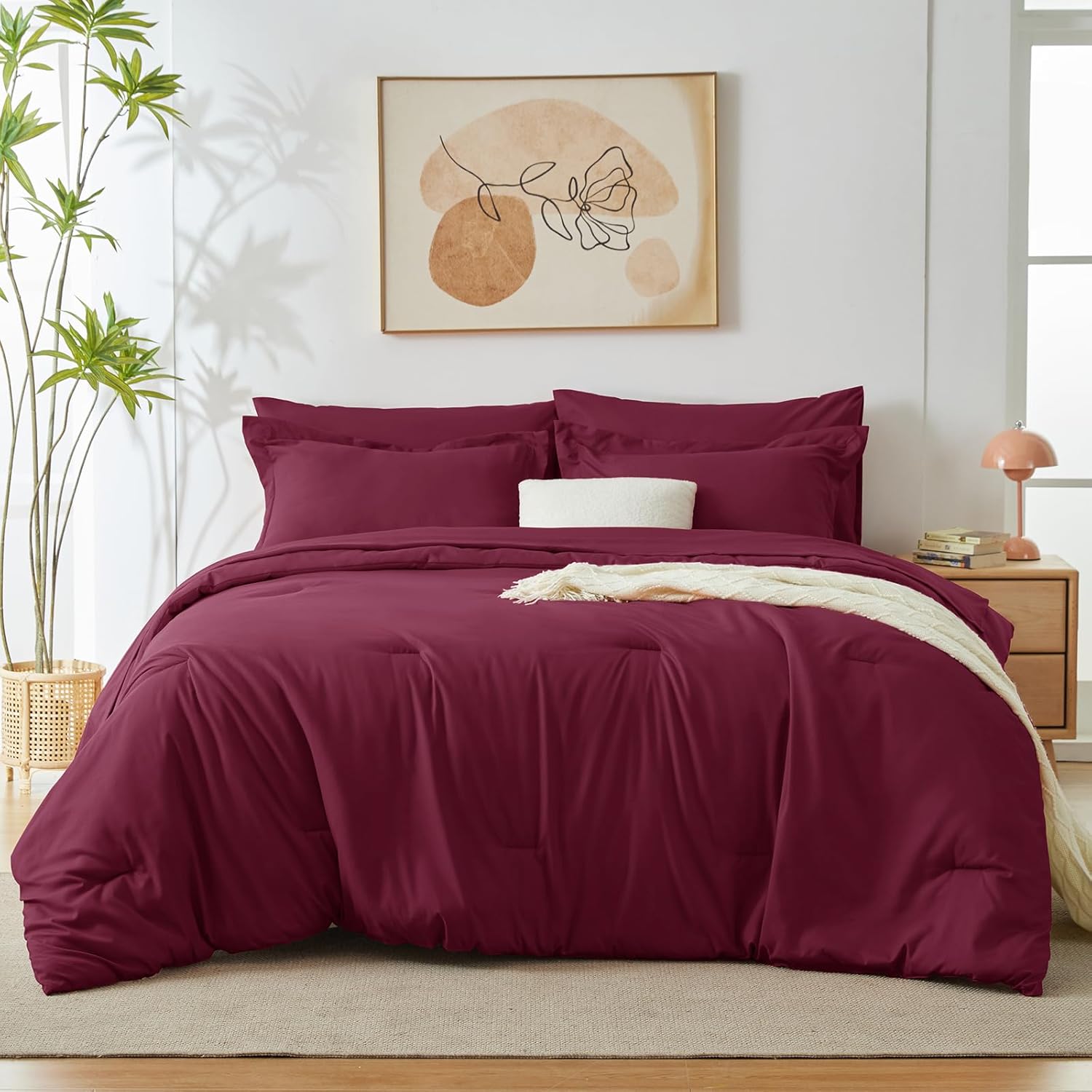 Solid Duvet Cover-Plum Bed Sheets Apricot
