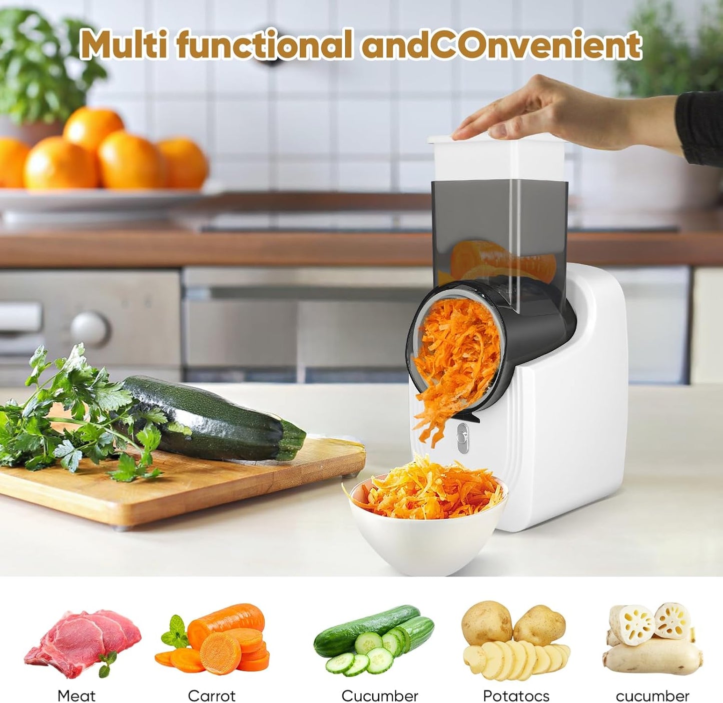 Electric Automatic Multi Grater with 3 Types Slice (SA2510-022)