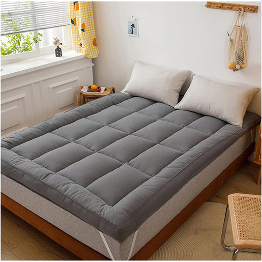 Winter Mattress Topper 700 GSM- Grey Comforters Apricot   