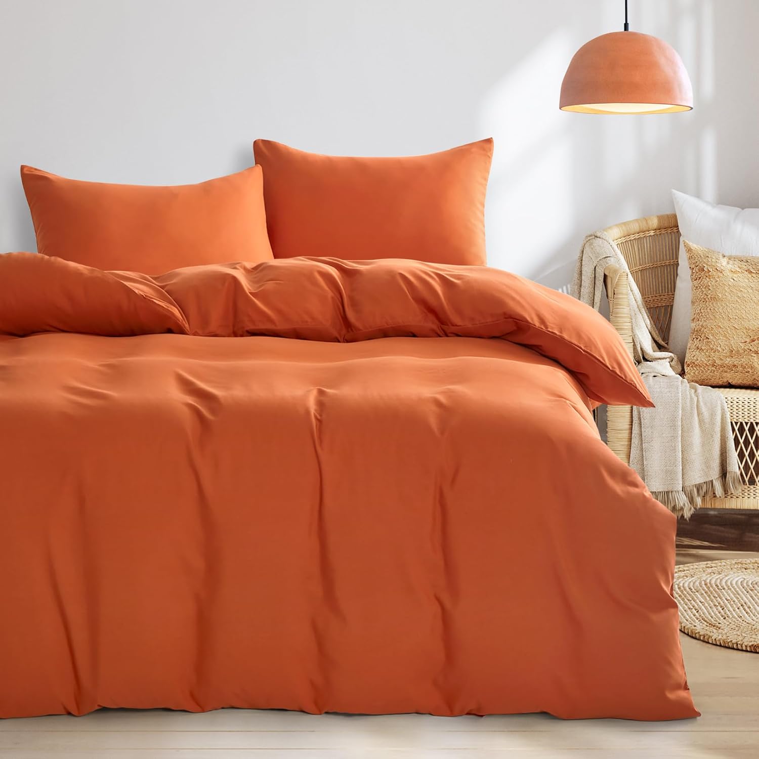 Duvet Cover-Rust Bed Sheets Apricot
