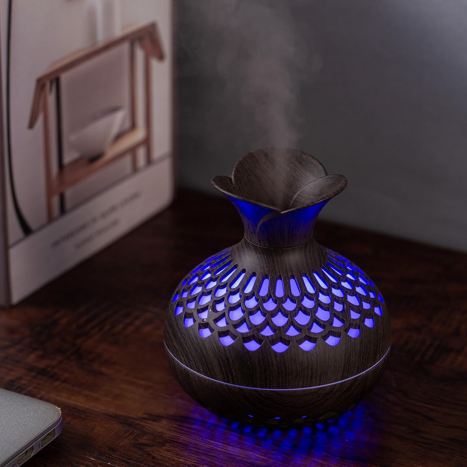 Ultrasonic Aromatherapy Air Humidifier-5663-(SA2405-198) Apricot