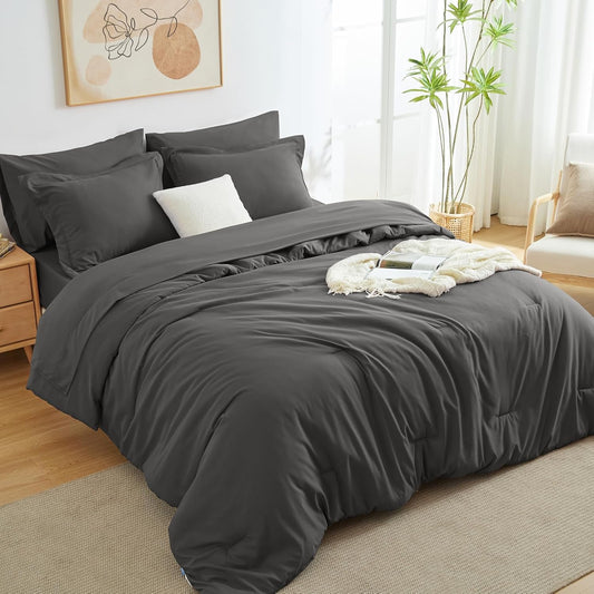 Solid Duvet Cover-Grey Bed Sheets Apricot