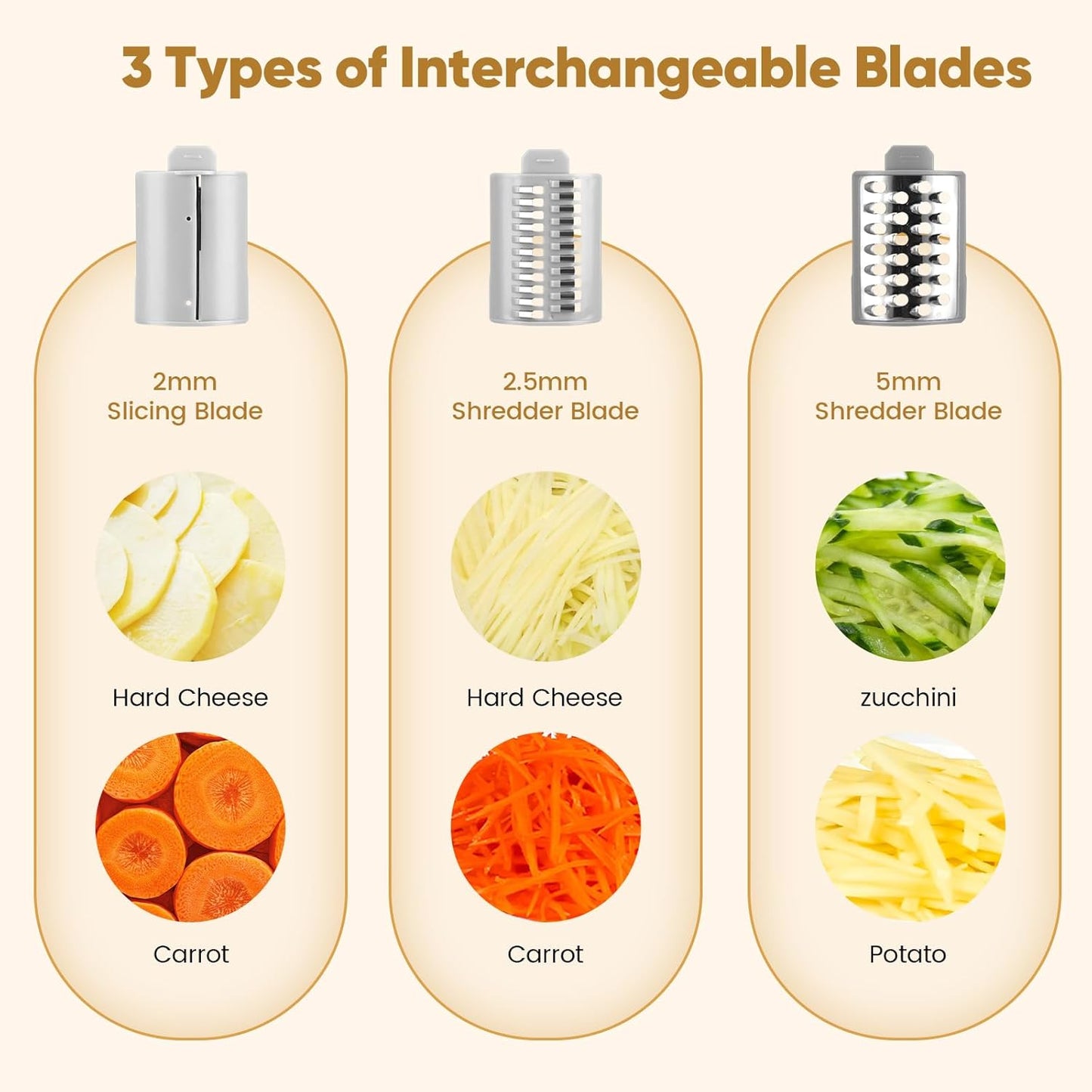 Electric Automatic Multi Grater with 3 Types Slice (SA2510-022)