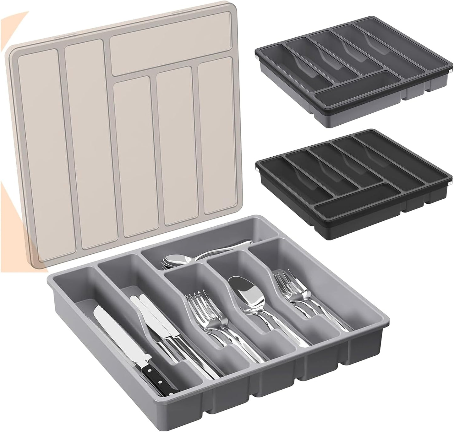 6 Compartments Drawer Countertop with Lid (SA2510-070) Apricot