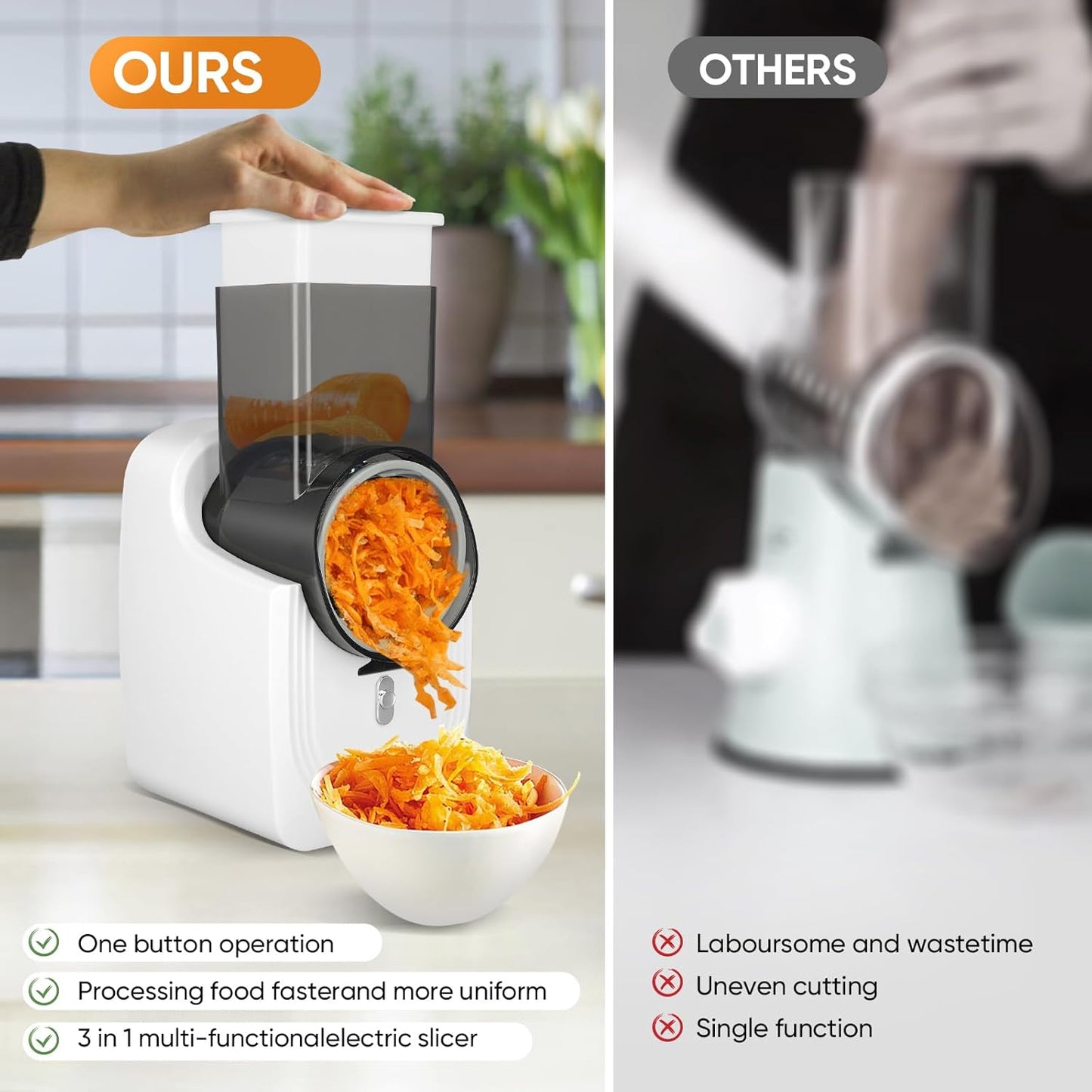 Electric Automatic Multi Grater with 3 Types Slice (SA2510-022)