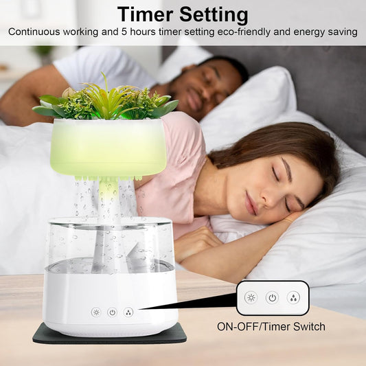 Rain Humidifier With 7 Colors Light-SA2411-61 Apricot
