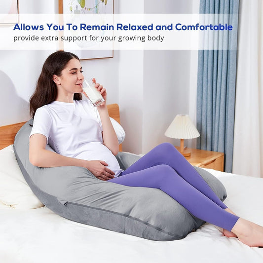 U Shaped Pregnancy Pillows for Sleeping(Assorted) Apricot