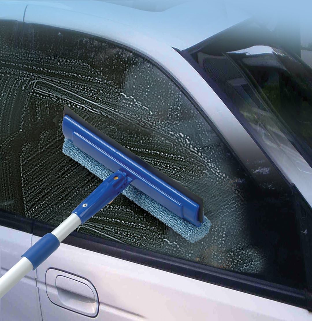 Window & Glass Cleaner With Telescopic Handle & Rubber Squeegee SA2408-115 Glass Cleaner Apricot
