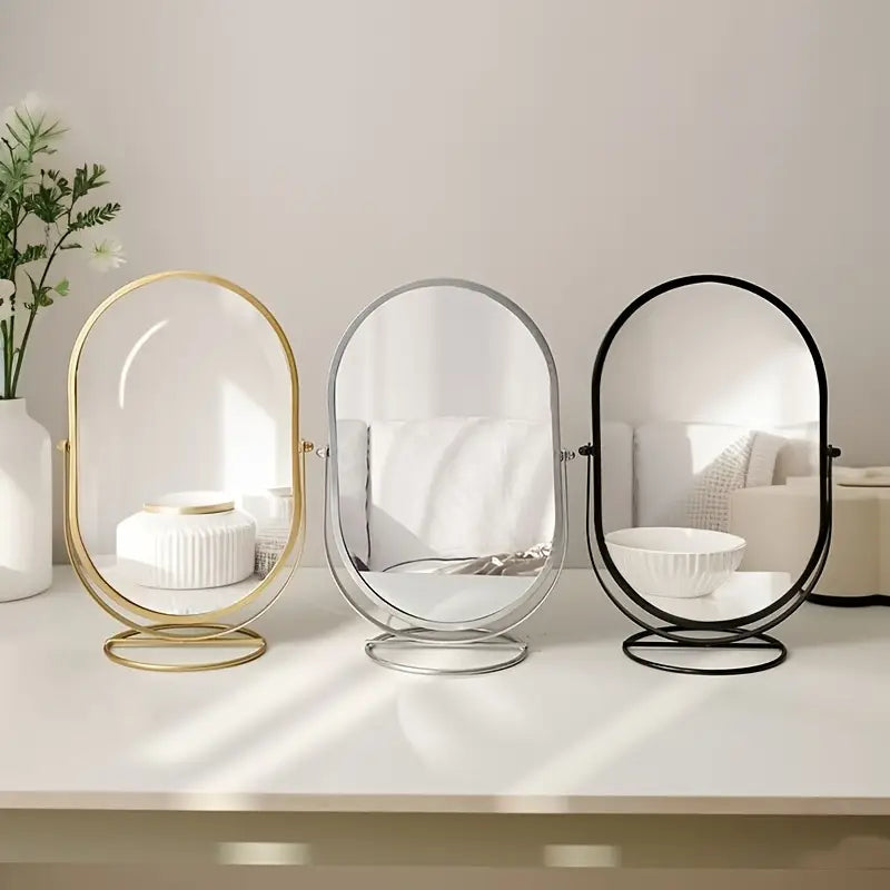 Rotatable Desktop Vanity Mirror Mirror Apricot