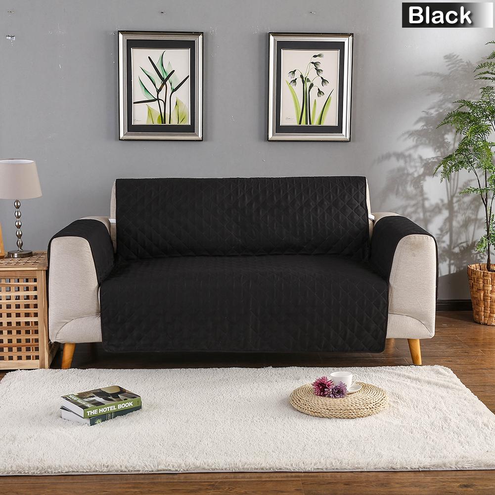 Quilted Sofa Cover-Black Sofa Cover Apricot