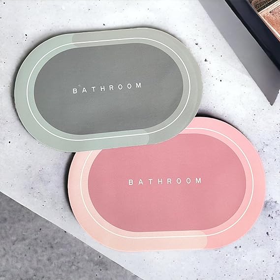 Water Absorbent Anti slip Bath mat-Maroon