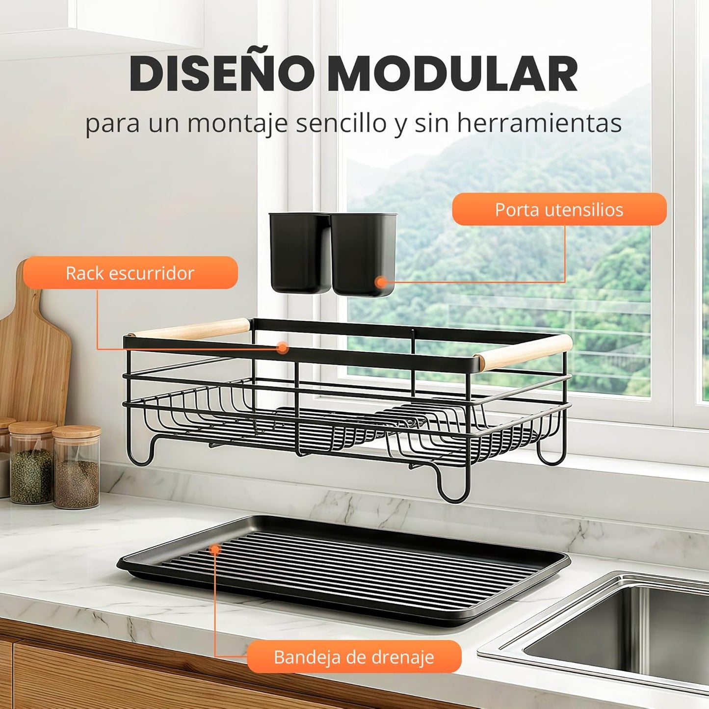 Stainless Steel Dish Drainer (SA2510-047) Dish Rack Apricot