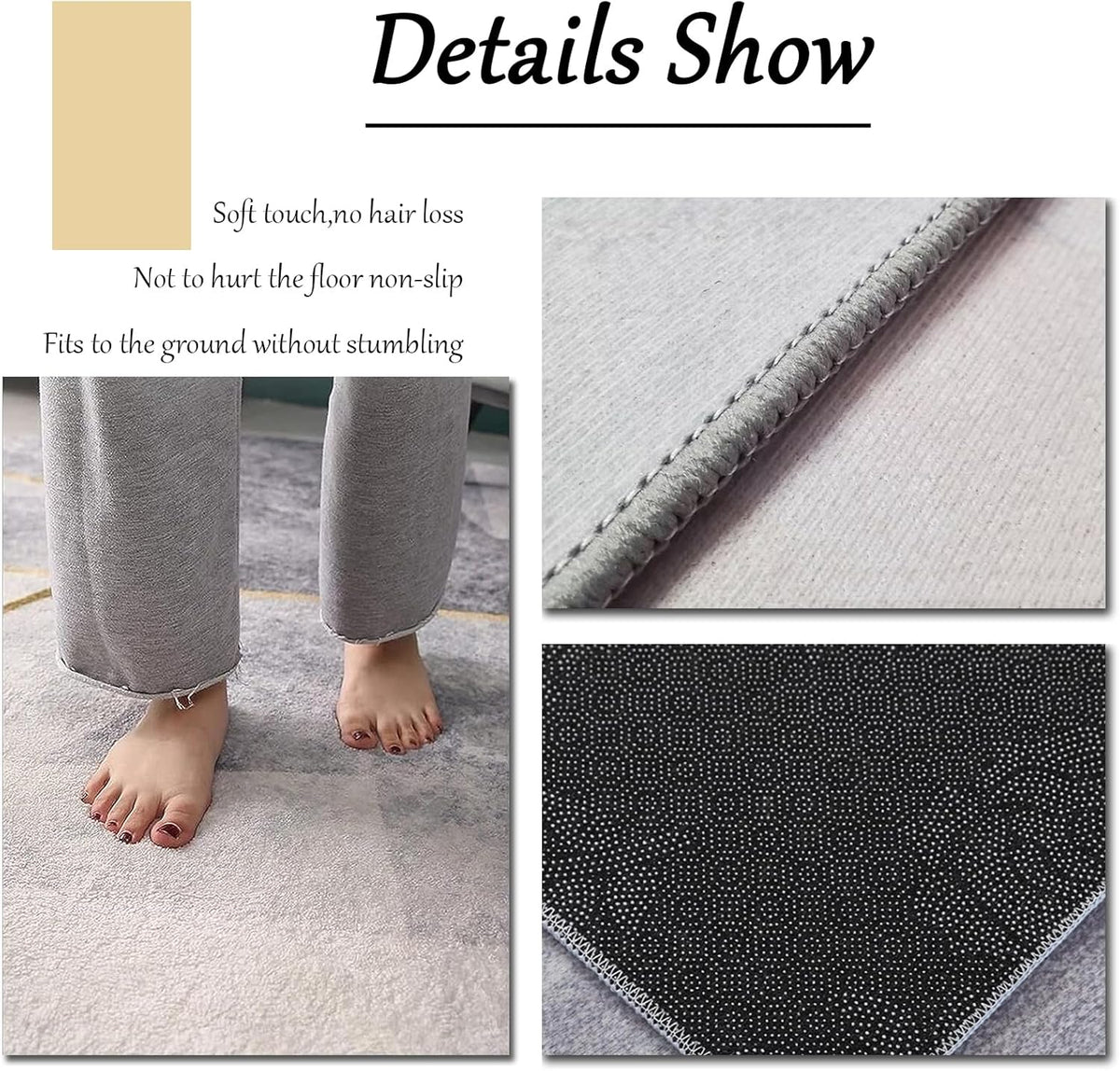 Shedding Rug Living Room Rug 120 CM Round-Shedding – Apricot