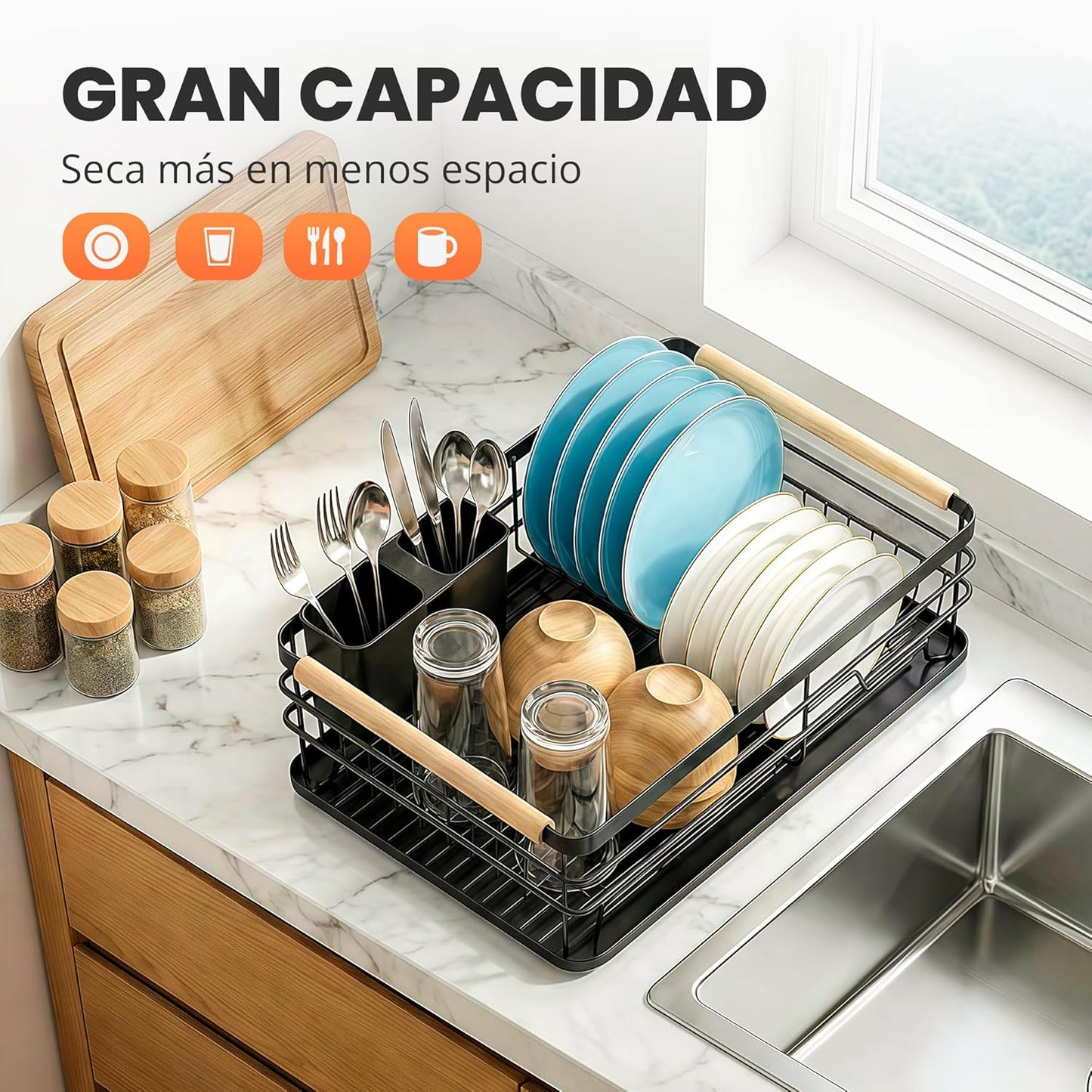 Stainless Steel Dish Drainer (SA2510-047) Dish Rack Apricot