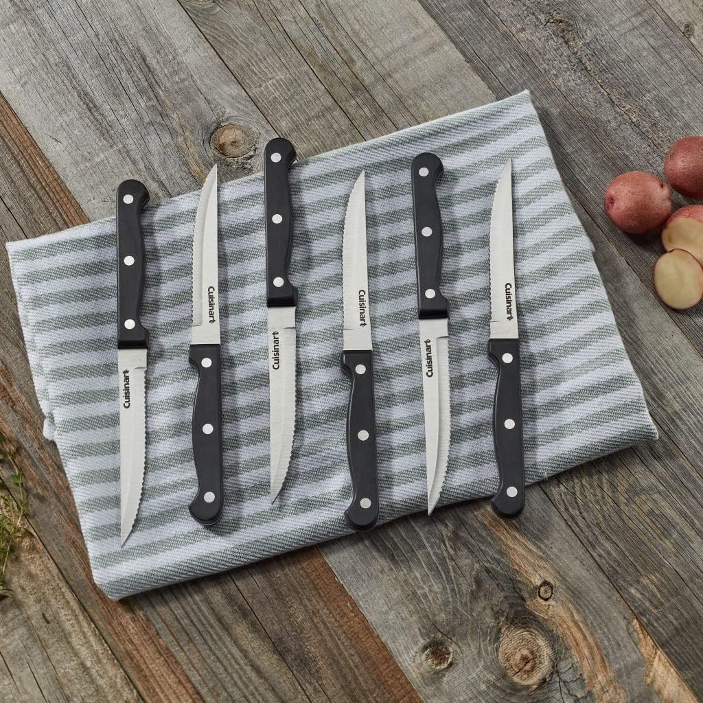 Knife Set with Steel Blades Apricot