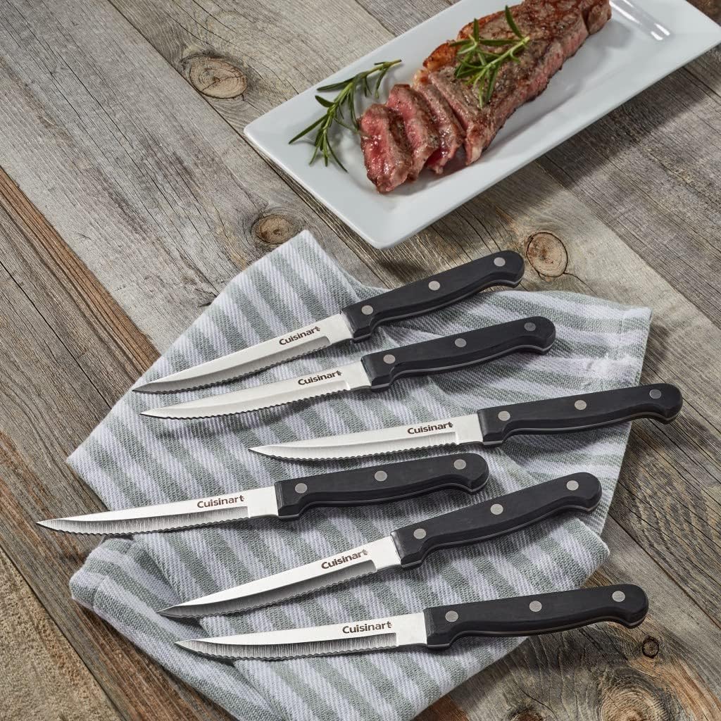 Knife Set with Steel Blades Apricot