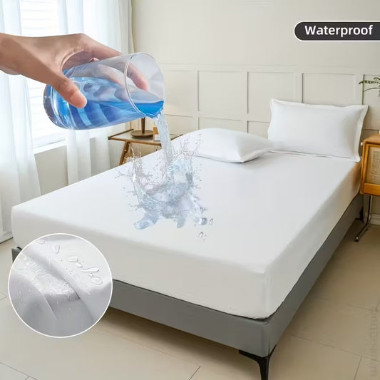 100% Water Replant Fitted Sheet-White Protectors Apricot