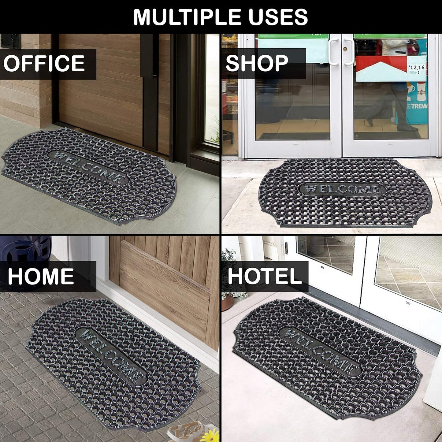 Outdoor Indoor Antislip Door Mat-SA2553-07(Blue) Door Mats Apricot