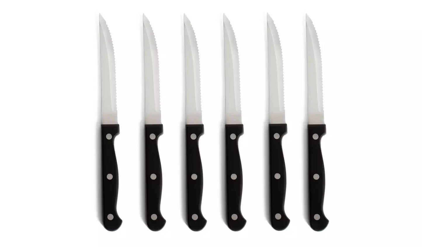 Knife Set with Steel Blades Apricot