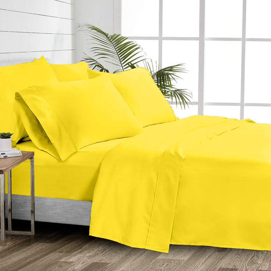 Fitted Bed Sheet- Yellow Fitted Sheets Apricot
