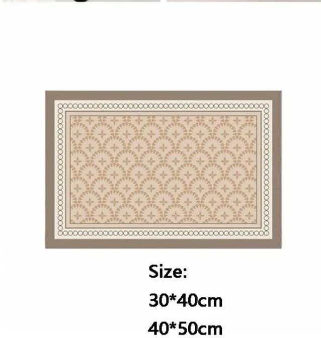 Anti Slip Dish Drying Mat-5759Beige Geometric Rugs Apricot   