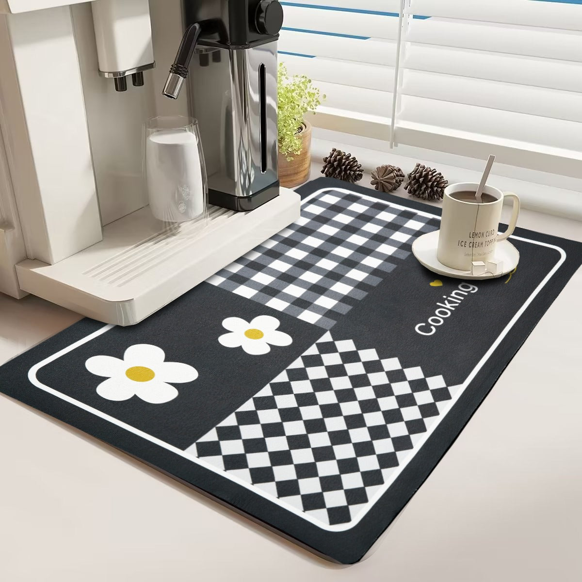 Anti Slip Dish Drying Mat-COOKING(5947) Rugs Apricot   