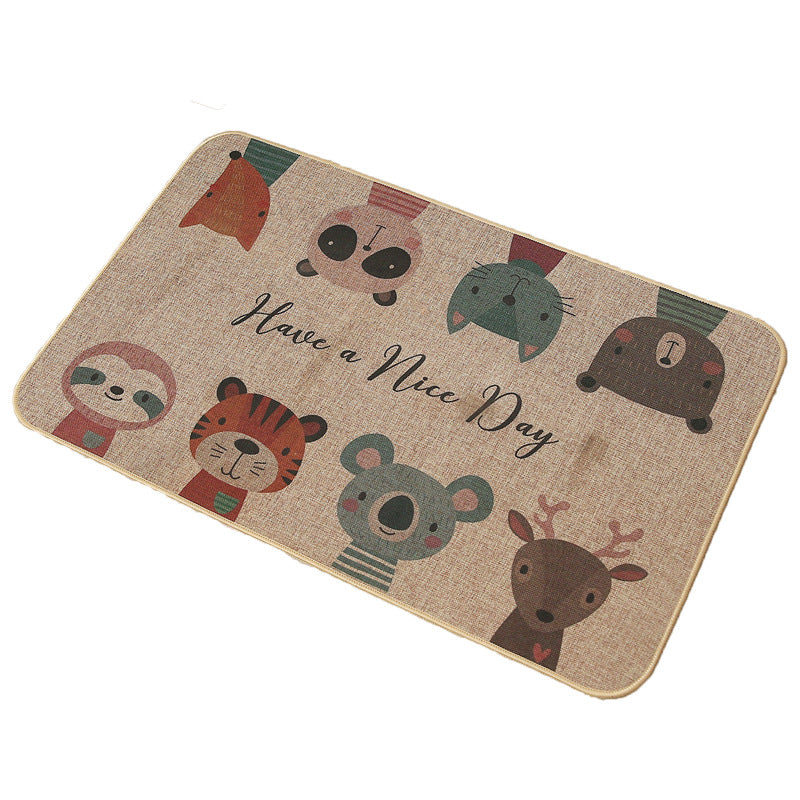 Anti-Slip Door Mat(311)5410-Have a Nice Day Door Mats Apricot   