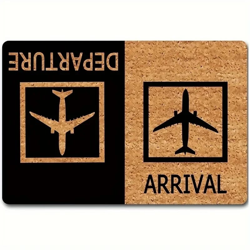 Anti-Slip Door Mat(312)-Arrival & Departure Door Mats Apricot   