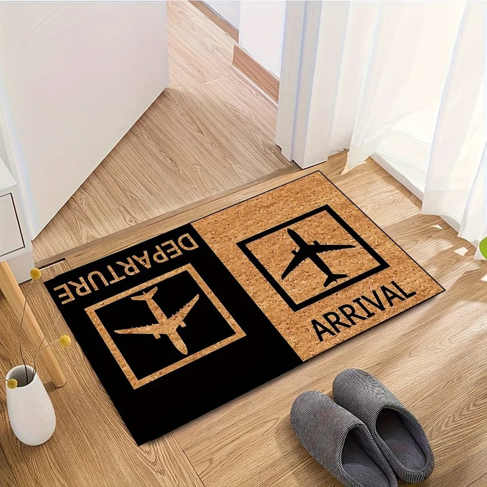 Anti-Slip Door Mat(312)-Arrival & Departure Door Mats Apricot   