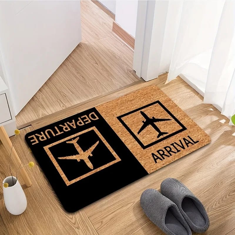 Anti-Slip Door Mat(312)-Arrival & Departure Door Mats Apricot   