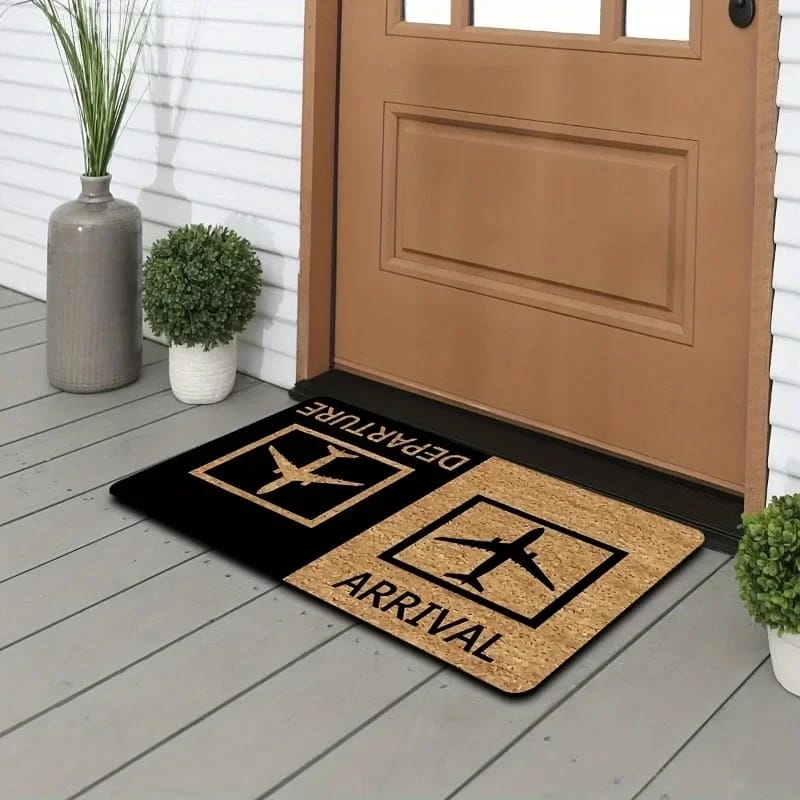 Anti-Slip Door Mat(312)-Arrival & Departure Door Mats Apricot   