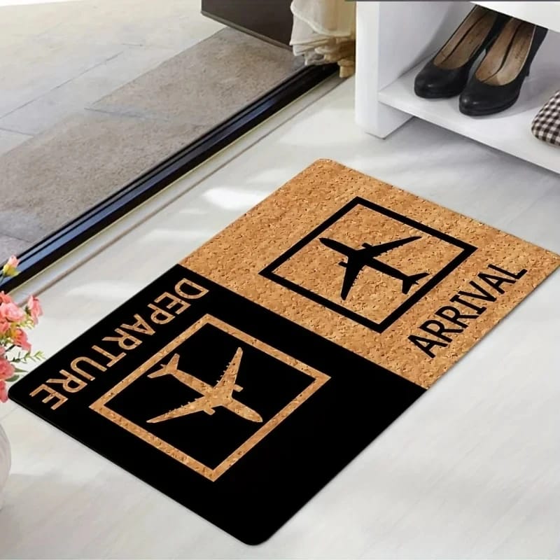 Anti-Slip Door Mat(312)-Arrival & Departure Door Mats Apricot   