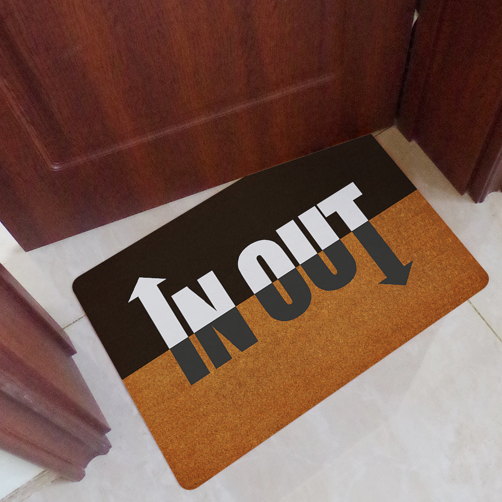 Anti-Slip Door Mat(312)-IN & OUT Door Mats Apricot   